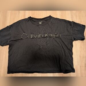 Calvin Klein Black Crop Top T-Shirt